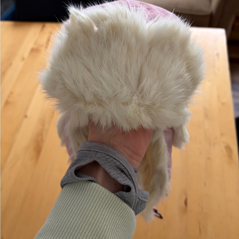 Cozy Pink and Cream  Winter Hat